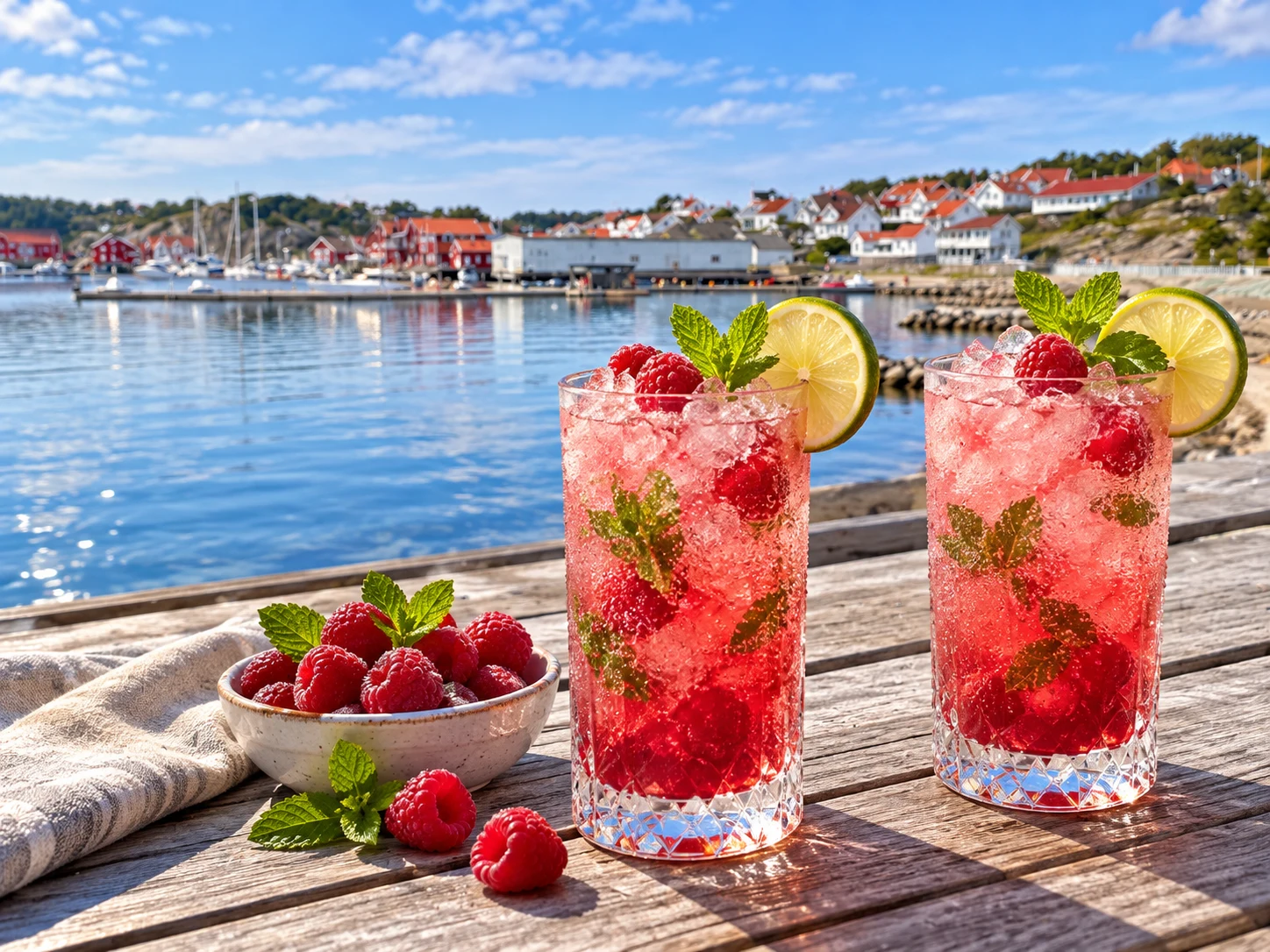 Bringebærmojito