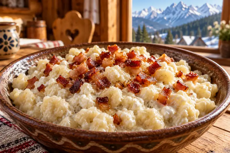 Bryndzové halušky – potetdumplings med saueost